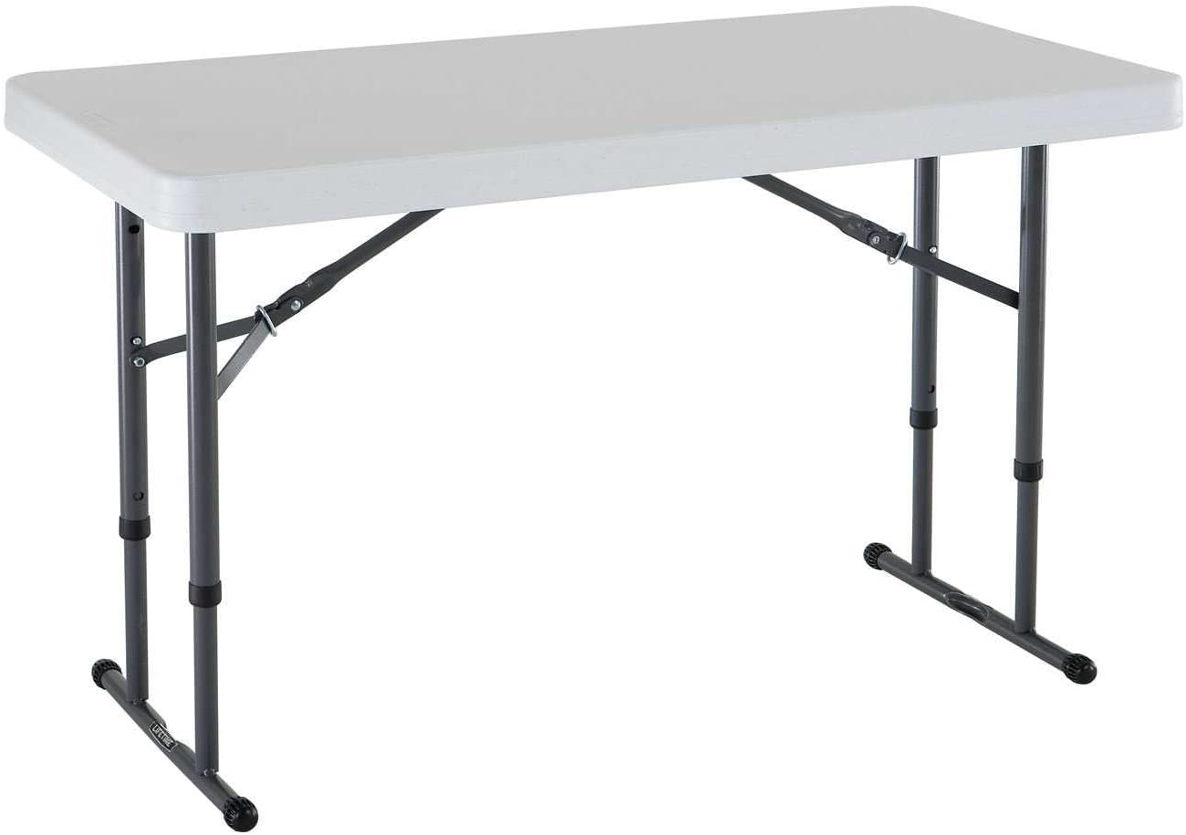 Plastic Table with Adjustable Height (4' by 24")