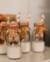 Milk bottle with Gingerbread Cookie