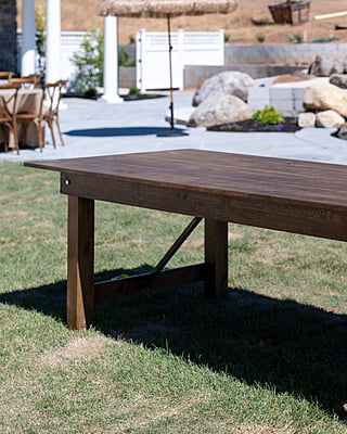 Rental: 8' Wood Farmhouse Table
