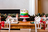 6' Children's Table with 6 White Chairs