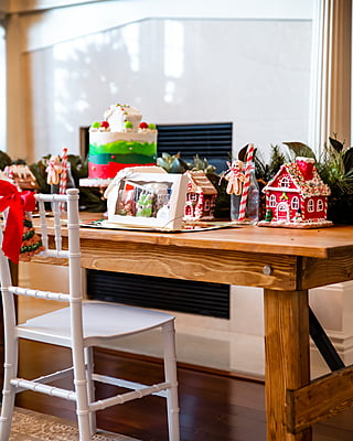 6' Children's Table with 6 White Chairs